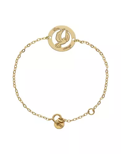 Bracelet Colombe Personnalisable en Or