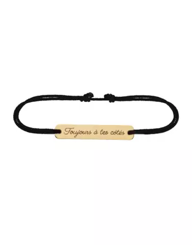 Bracelet Message en Or Personnalisable Cordon