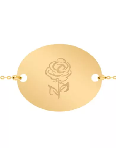 Bracelet Ovale Femme Rose