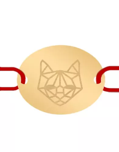 Bracelet Ovale Cordon Chat Origami