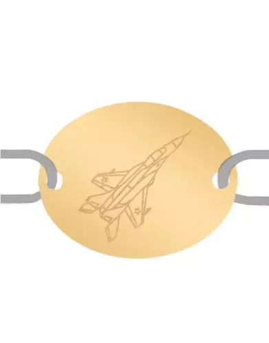 Bracelet Ovale Cordon Avion de chasse