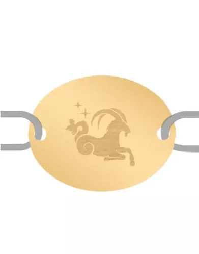 Bracelet Ovale Cordon Emblème Zodiaque