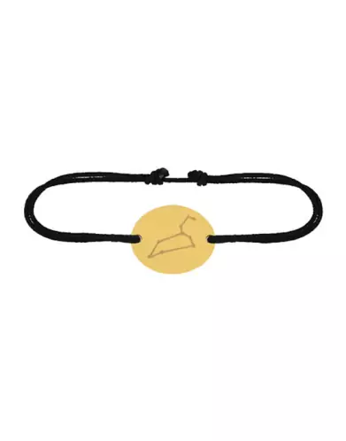 Bracelet Ovale Cordon Constellation Or Personnalisable