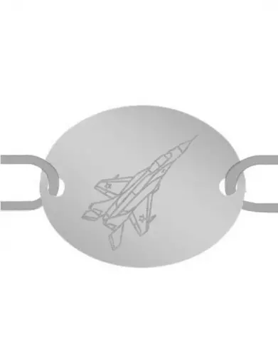 Bracelet Ovale Cordon Avion de chasse