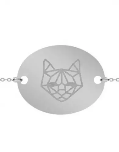 Bracelet Ovale Enfant Chat Origami