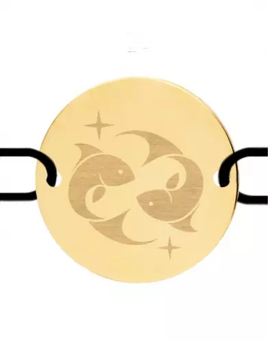 Bracelet Rond Cordon Emblème Zodiaque