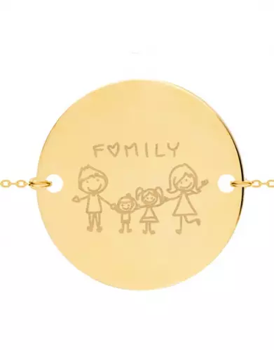 Bracelet Rond Enfant Dessin Famille