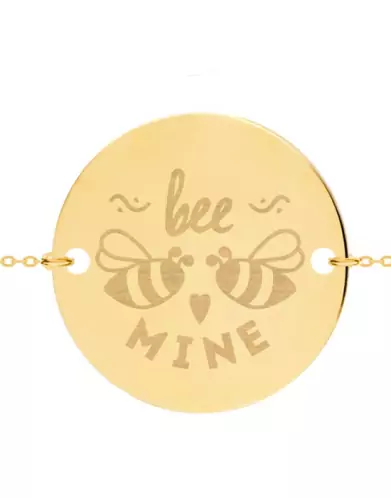 Bracelet Rond Enfant Bee Mine en Or Personnalisable