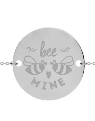 Bracelet Rond Enfant Bee Mine en Or Personnalisable