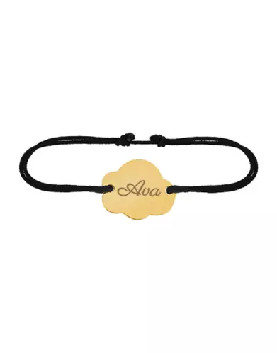 Bracelet Nuage Or Cordon Personnalisable