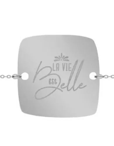 Bracelet Carré Femme La Vie est Belle