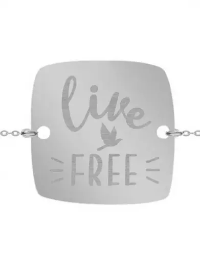 Bracelet Carré Homme Live Free