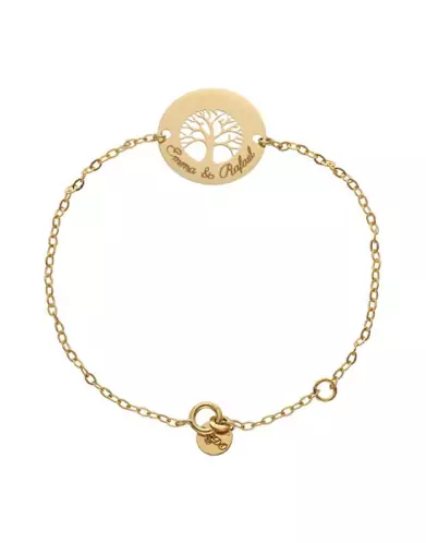 Bracelet Arbre de Vie Personnalisable en Or