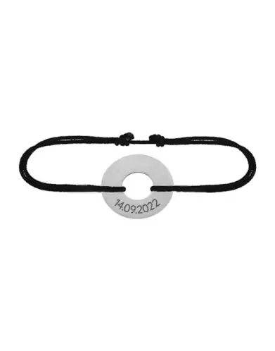 Bracelet Cordon Personnalisé Or Cercle
