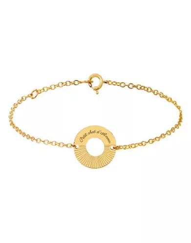 Bracelet Femme Personnalisé Or Cercle Soleillé