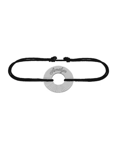 Bracelet Cordon Personnalisé Or Cercle Soleillé