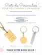 Porte-clés personnalisés or