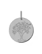 Médaille Gravée Arbre de Vie Colombe en Or