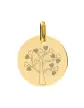 Médaille Gravée Arbre de Vie Cœur en Or