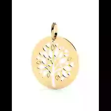 M&eacute;daille Arbre de Vie C&oelig;urs Ajour&eacute;e en Or image cachée