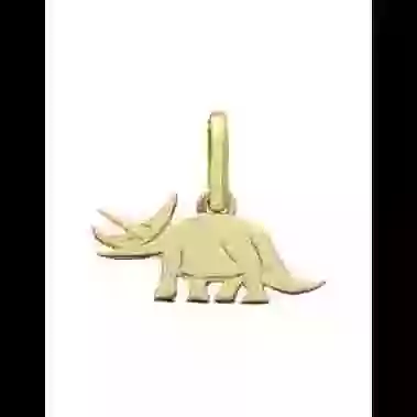 Pendentif Dinosaure Tricératops Or image cachée