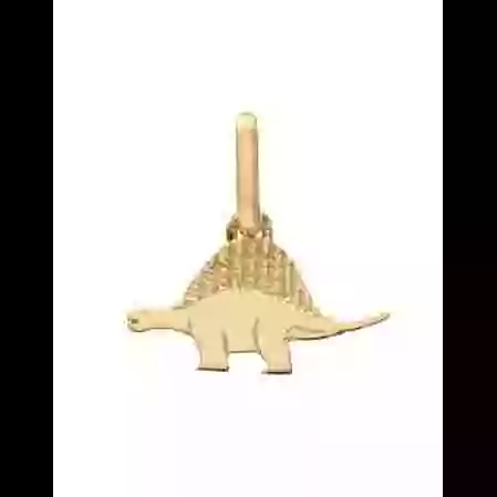 Pendentif Dinosaure St&eacute;gosaure Or image cachée