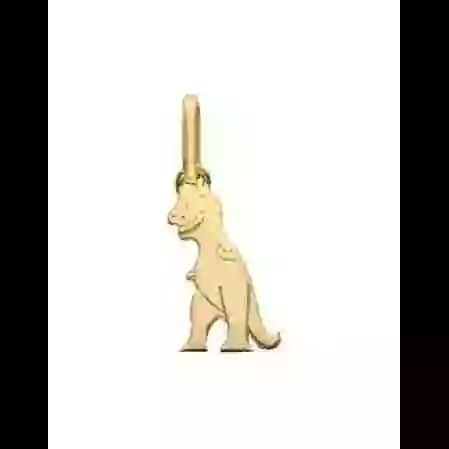 Pendentif Dinosaure Tyrannosaure Or image cachée