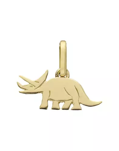 Pendentif Dinosaure Triceratops Or