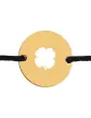 Bracelet Rond Ajouré Trèfle Personnalisable sur Cordon