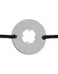 Bracelet Rond Ajouré Trèfle Personnalisable sur Cordon
