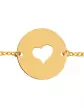 Bracelet Femme Rond Ajouré Cœur Personnalisable sur Chaîne