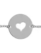 Bracelet Femme Rond Ajouré Cœur Personnalisable sur Chaîne