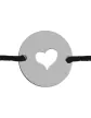 Bracelet Rond Ajouré Cœur Personnalisable sur Cordon