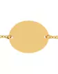 Bracelet Enfant Ovale en Or Personnalisable sur Chaîne