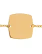 Bracelet Femme Carré en Or Personnalisable sur Chaîne