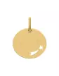Médaille Ronde Ajourée Étoile Filante en Or Personnalisable Taille M