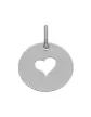 Médaille Ronde Ajourée Cœur en Or Personnalisable Taille M