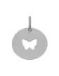 Médaille Ronde Ajourée Papillon en Or Personnalisable Taille S