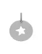 Médaille Ronde Ajourée Étoile en Or Personnalisable Taille S