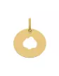 Médaille Ronde Ajourée Nuage en Or Personnalisable Taille S