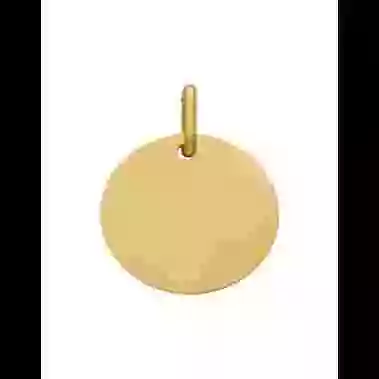 Médaille Ronde en Or à Personnaliser Taille S image cachée