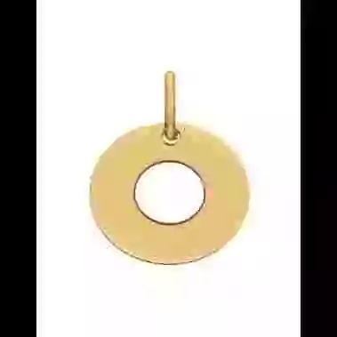 Médaille Ronde Ajourée Rond en Or Personnalisable Taille S image cachée