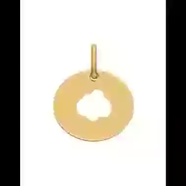 M&eacute;daille Ronde Ajour&eacute;e Nuage en Or Personnalisable Taille S image cachée