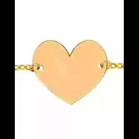 Bracelet Femme C&oelig;ur en Or Personnalisable sur Cha&icirc;ne image cachée