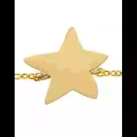 Bracelet Homme &Eacute;toile en Or Personnalisable sur Cha&icirc;ne image cachée