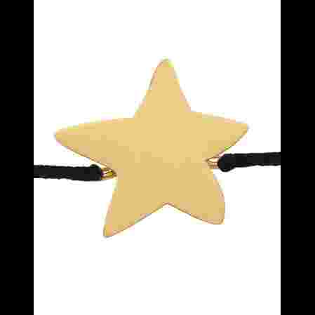 Bracelet &Eacute;toile en Or Personnalisable sur Cordon image cachée