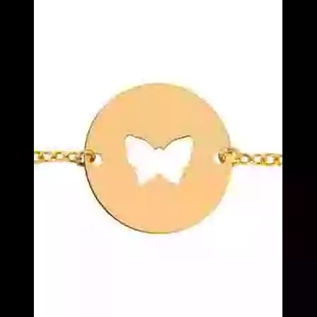 Bracelet Homme Rond Ajour&eacute; Papillon Personnalisable sur Cha&icirc;ne image cachée