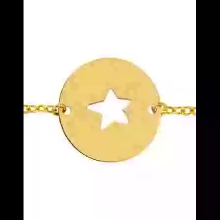 Bracelet Femme Rond Ajour&eacute; &Eacute;toile Personnalisable sur Cha&icirc;ne image cachée