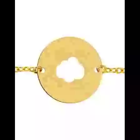 Bracelet Enfant Rond Ajour&eacute; Nuage Personnalisable sur Cha&icirc;ne image cachée