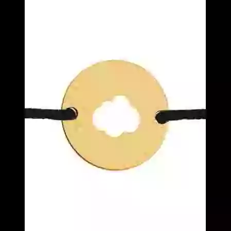 Bracelet Rond Ajour&eacute; Nuage Personnalisable sur Cordon image cachée